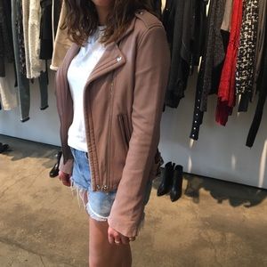 Coats | Dusty Pink Leather Jacket Iro 